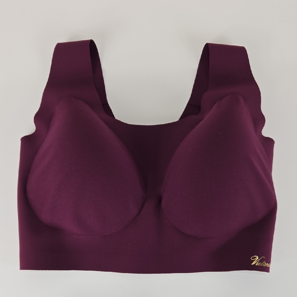 Victoria's Secret Lounge Unlined Scoop Bra Burgundy L-XXL - Picture 2 of 12